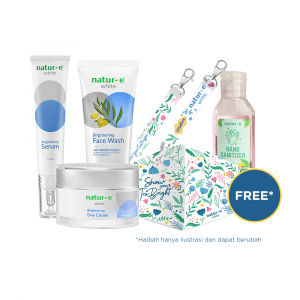 Paket Natur-E White Face Wash, Day Cream & Serum